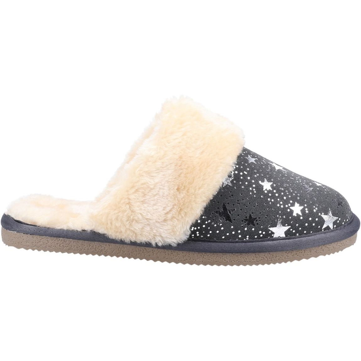 Women's Grey Arianna Star Slippers main product photo