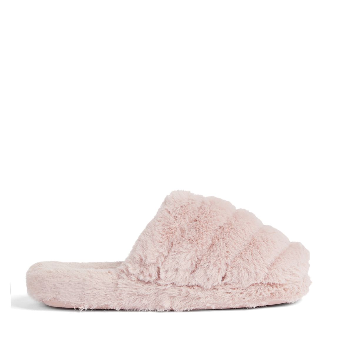 Pink Lopsey Faux Fur Mule Slipper main product photo