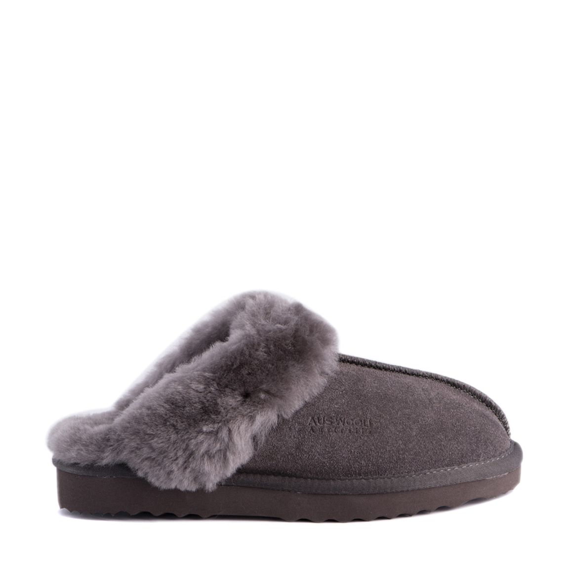 Grey Sydney Sheepskin Collar Slipper main product photo