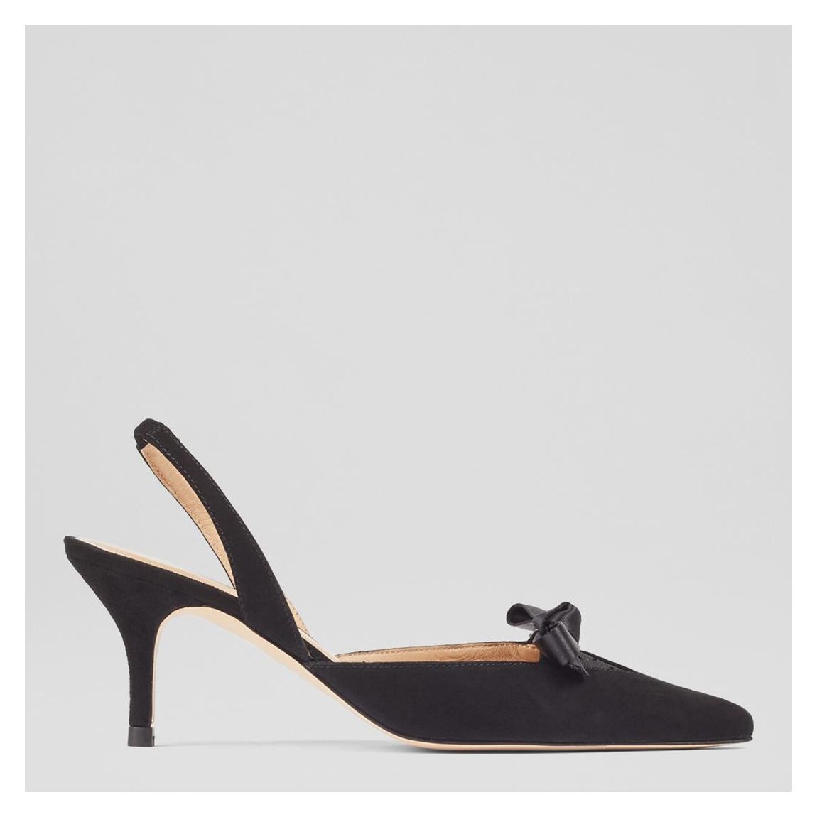 Black Suede Beth Slingbacks main product photo