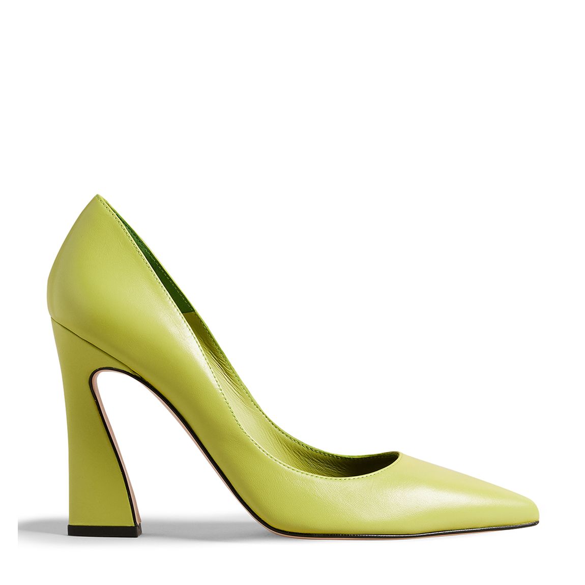 Green Teyma Leather Court Heel main product photo