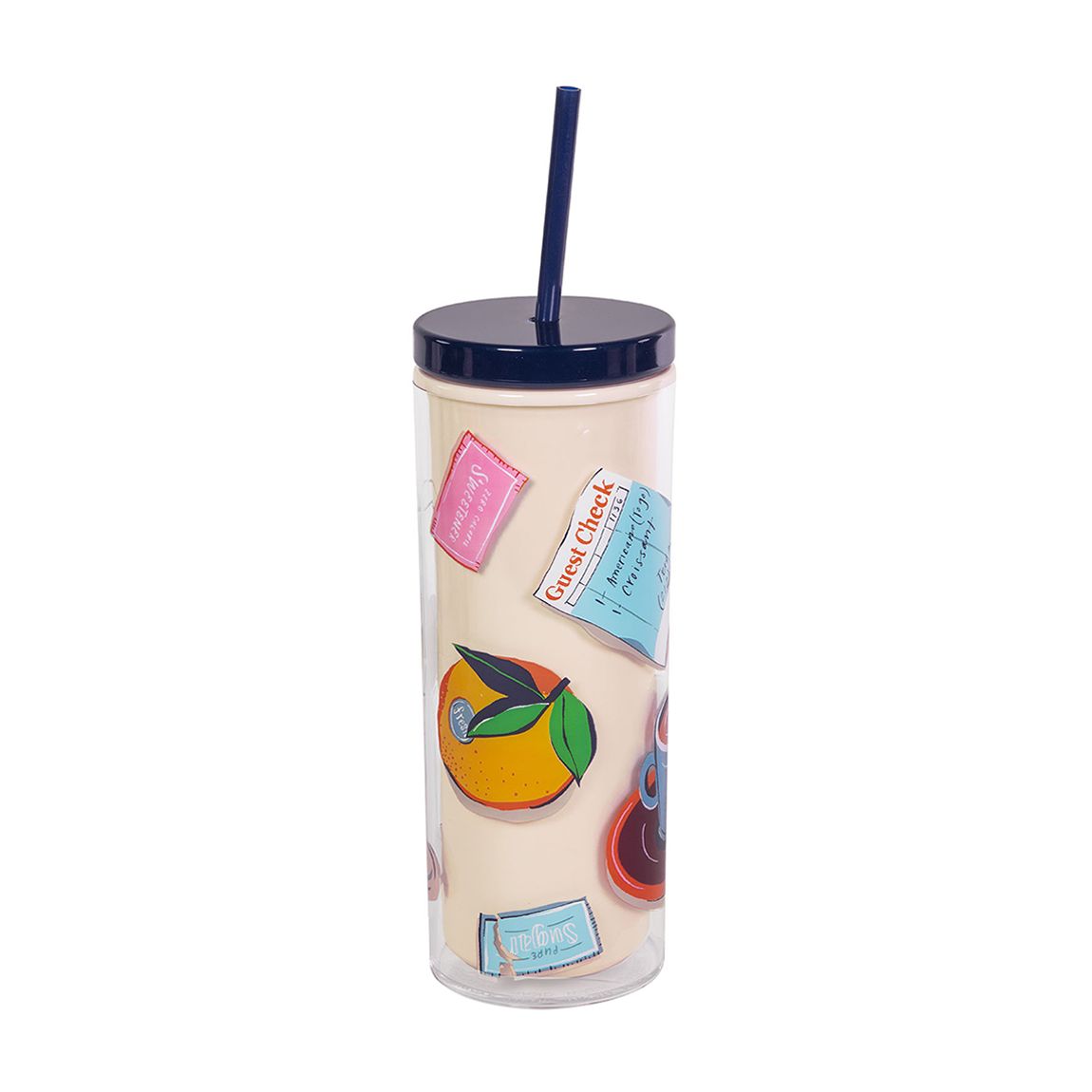 Acrylic Tumbler with Straw, Rise and Shine main product photo