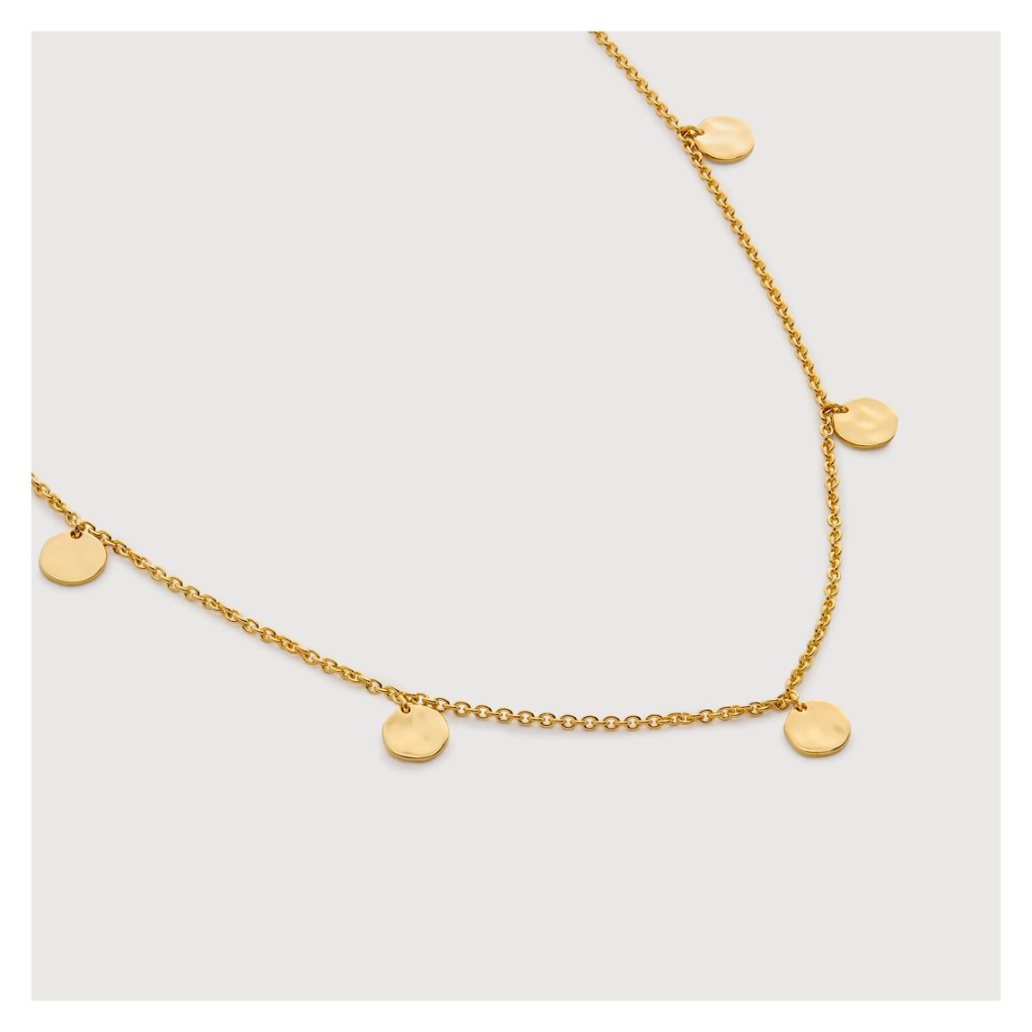 Gold Vermeil Siren Muse Station Chain Necklace - 16-18' main product photo