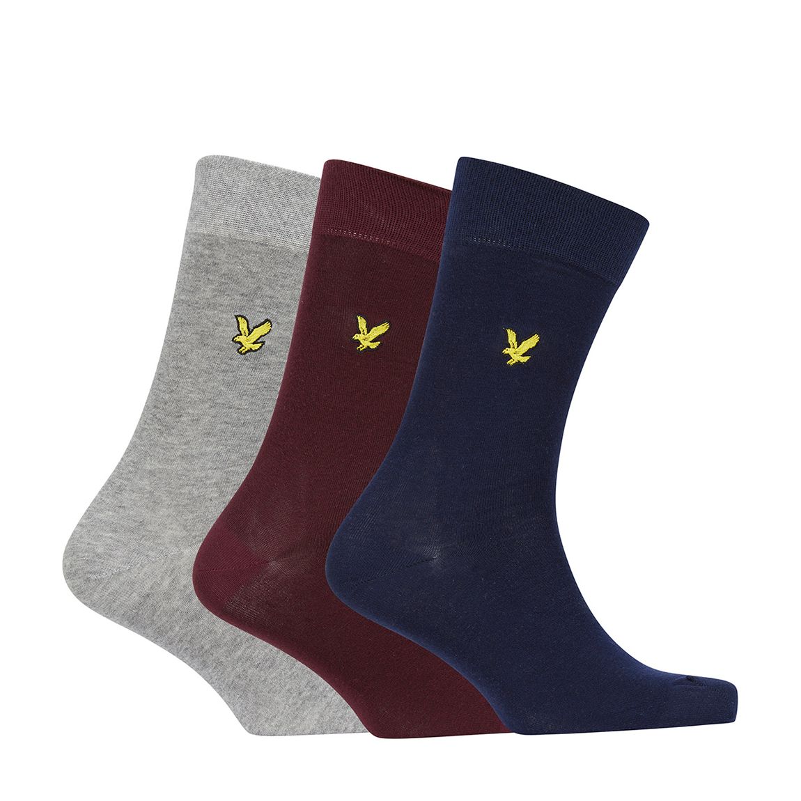 Wine Tasting/Grey Marl/Peacoat 3 Pack Cotton Socks main product photo