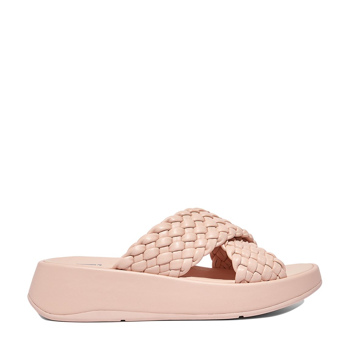Rose Foam F-Mode Woven Leather Flatform Cross Slides main product photo