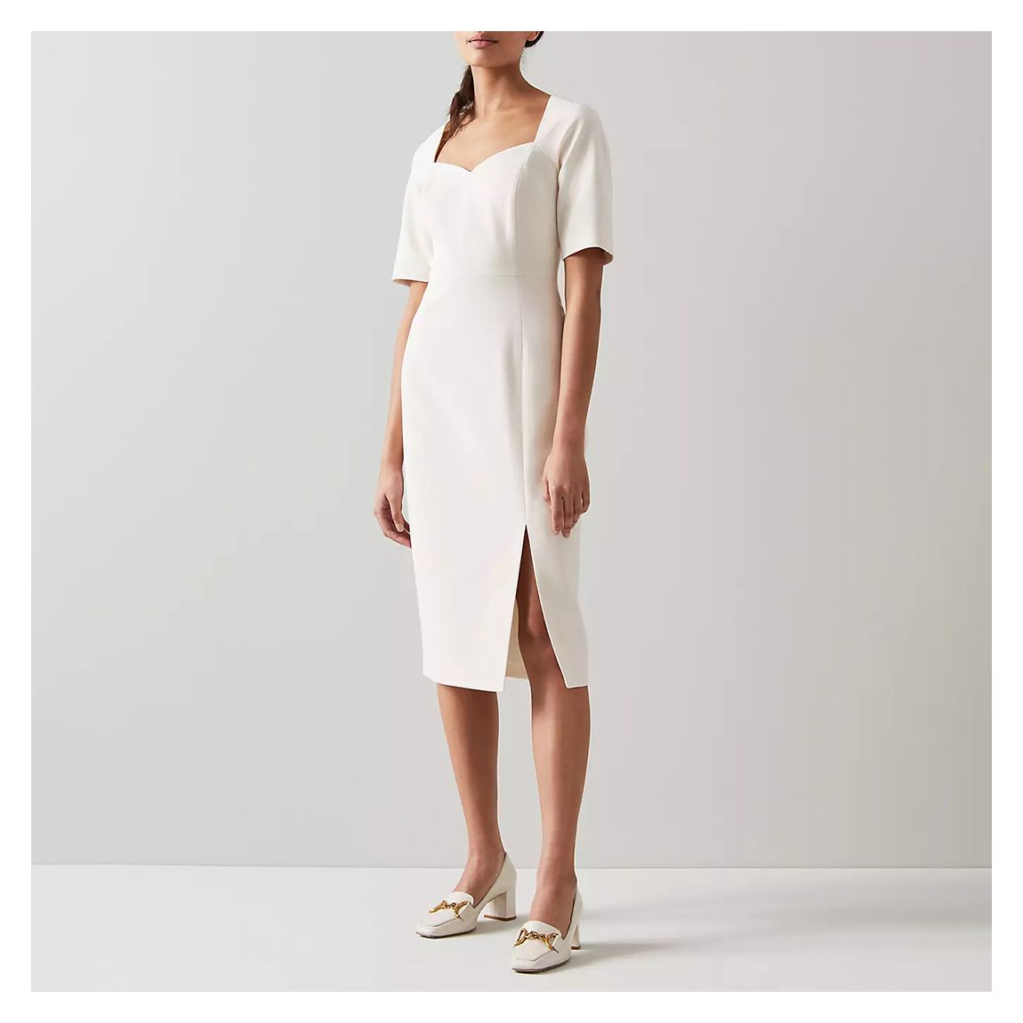 Cream Lux Midi Dress main product photo