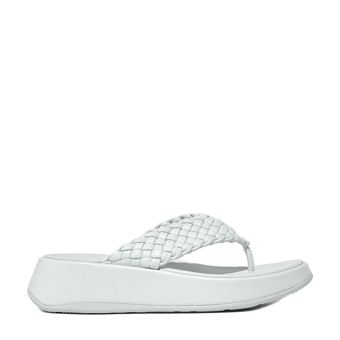 Seafoam Blue F-Mode Woven Leather Toe Post Sandals main product photo