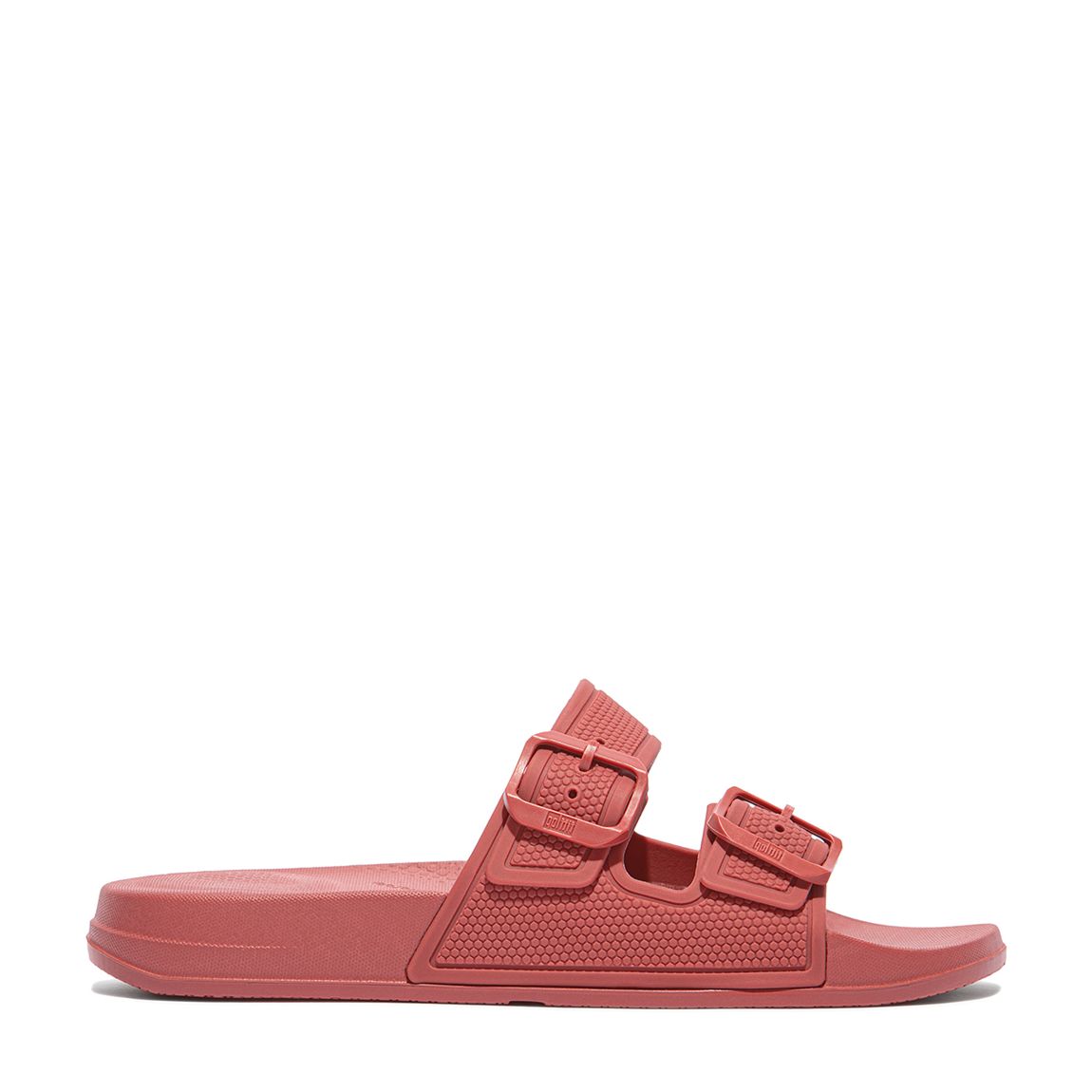 Dusk Red Iqushionn Two Bar Buckle Slides main product photo