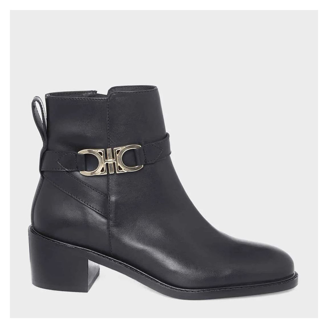 Black Rosaleen Leather Ankle Boots main product photo