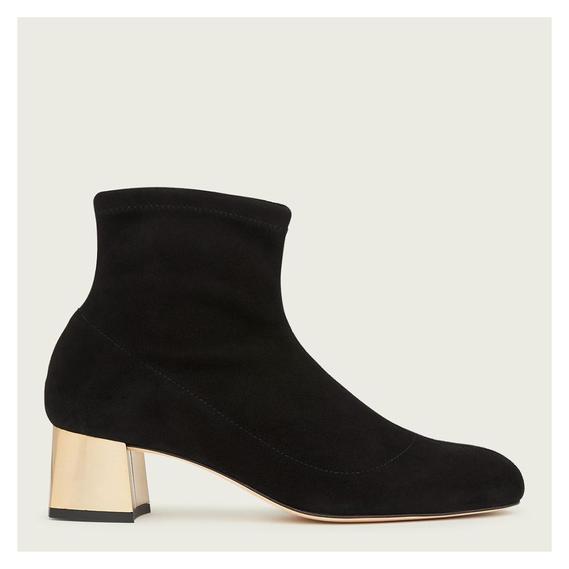 Black Stretch Suede Grace Ankle Boots main product photo