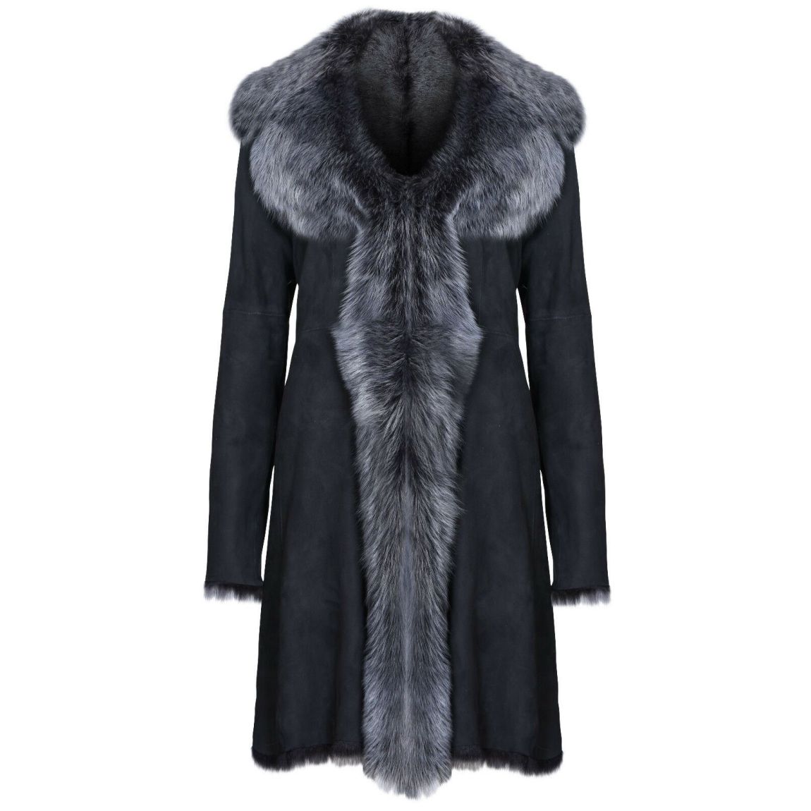 Womens Suede Toscana Sheepskin Trench Coat-Rochester main product photo