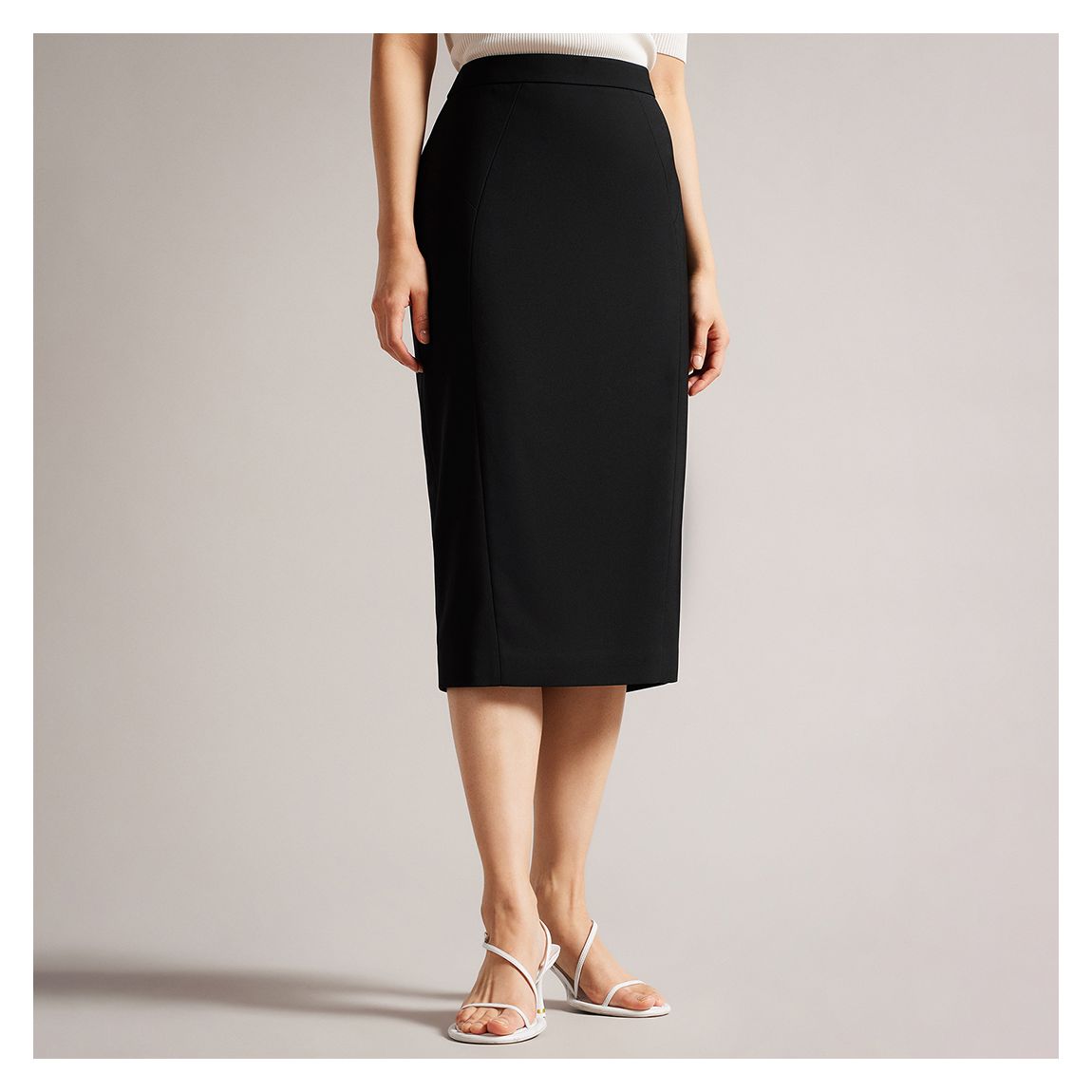 Black Hildias Midi Pencil Skirt main product photo