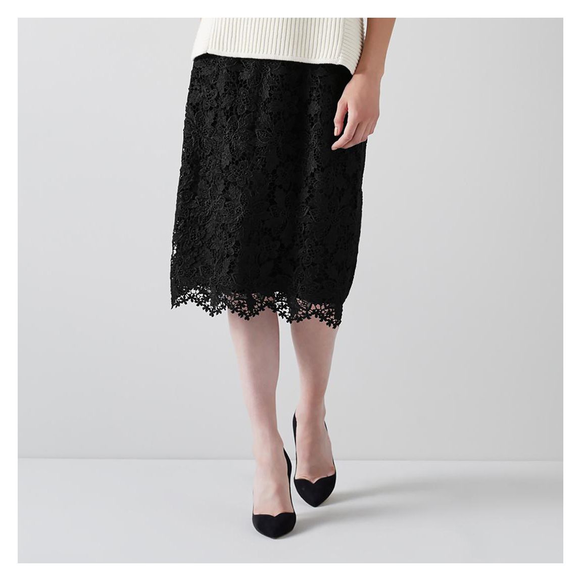 Black Lola Lace Skirt main product photo