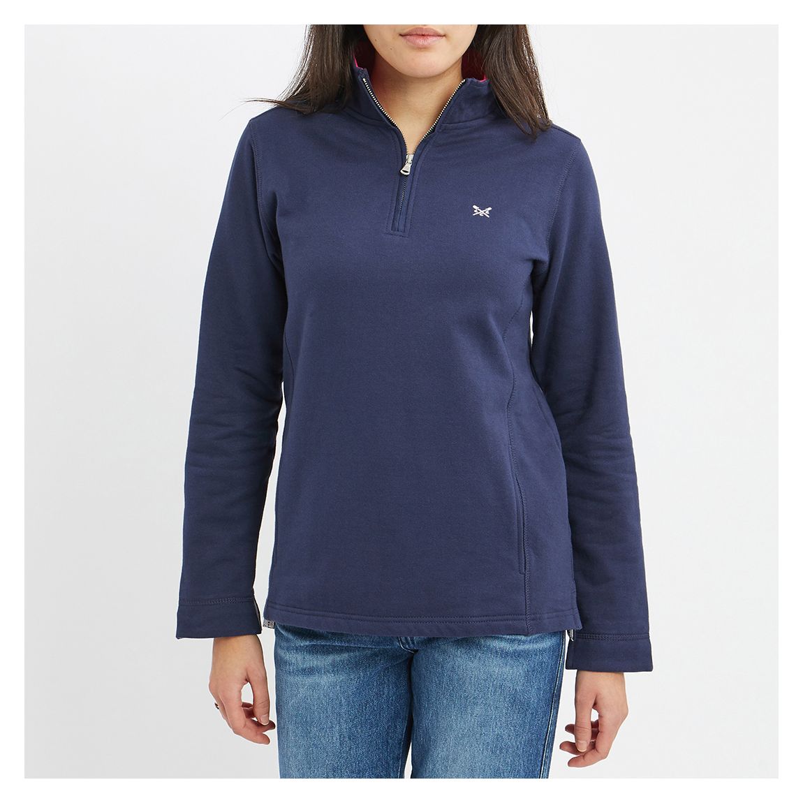 Navy 1/2 Zip Cotton Sweatshirt main product photo