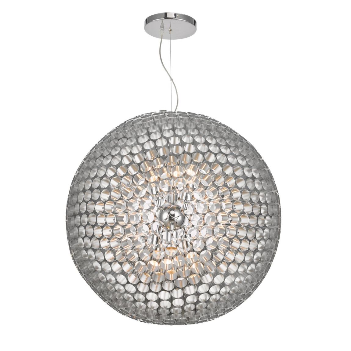 SERAFINA 6LT GLOBE PEND BRUSHED CHR LARGE main product photo