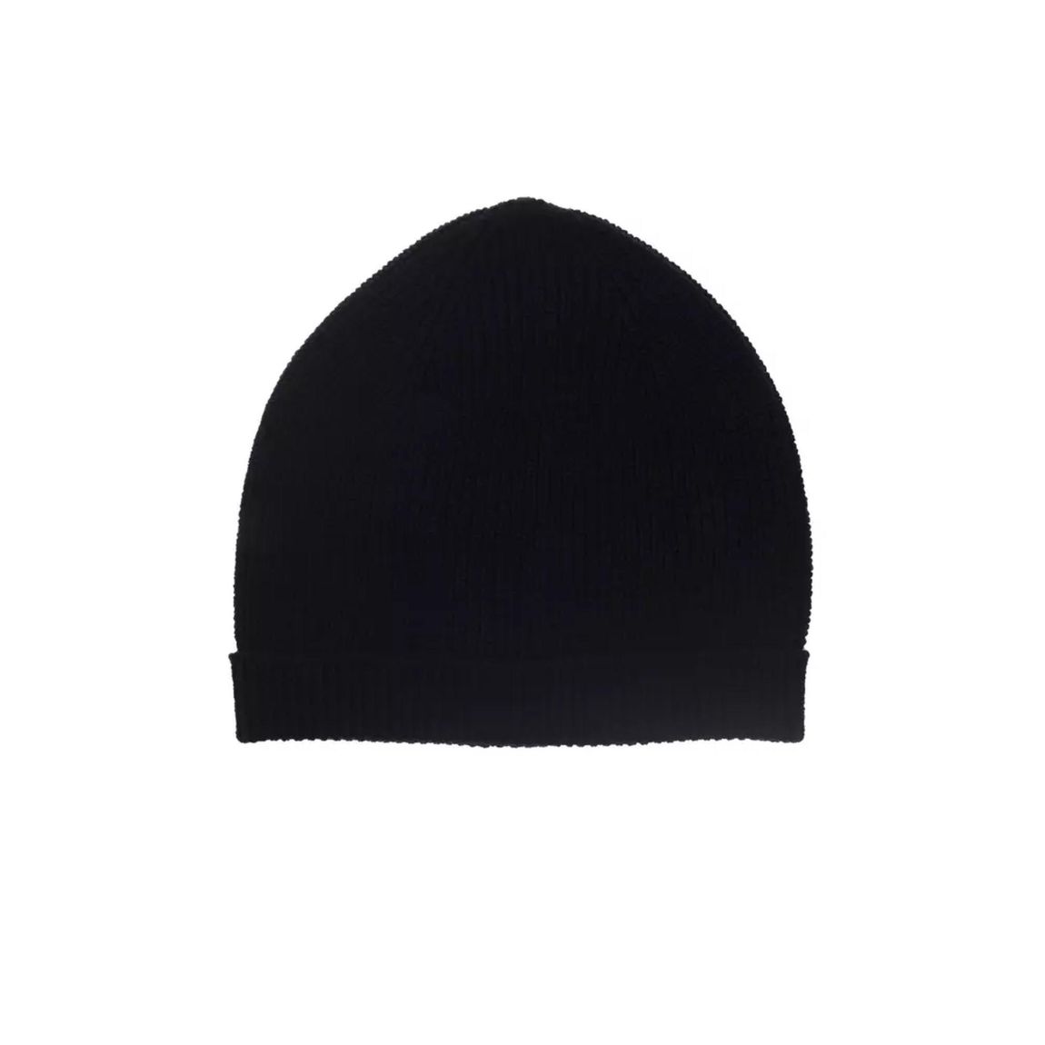 Ribbed Knit Beanie Solid Black - Blue Hats main product photo