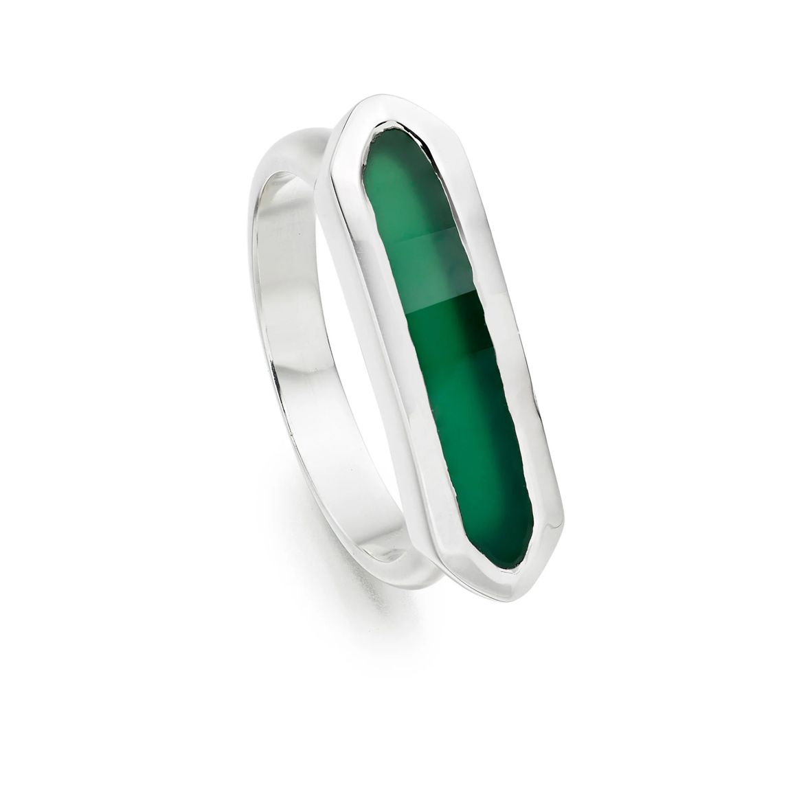 Sterling Silver Baja Ring - Green Onyx main product photo