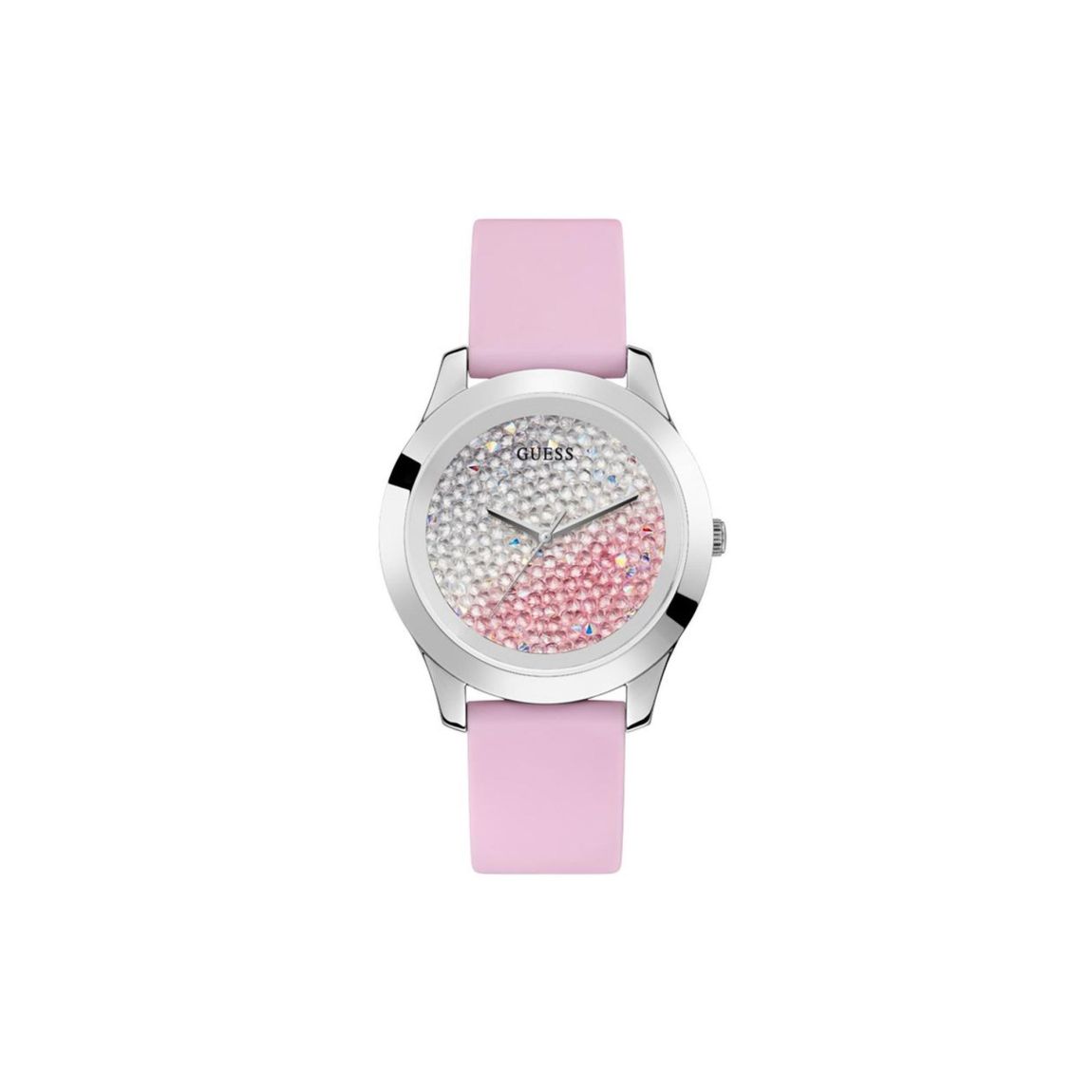 GW0367L2 Crystal Watch Pink Silicone Band Wo - Multicolor Watches main product photo