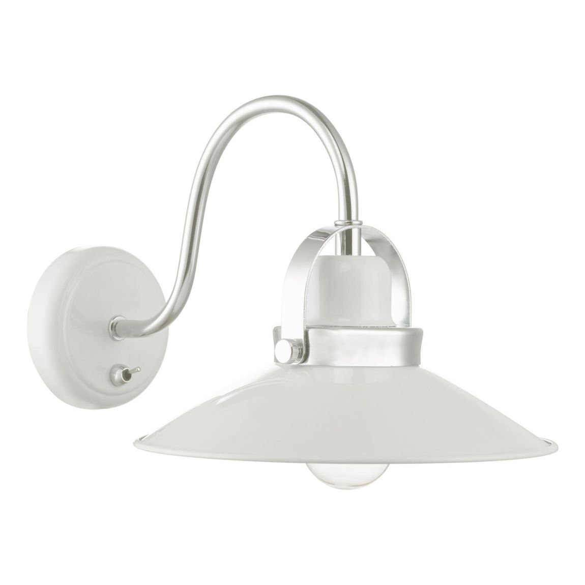 Liden Wall Light White and Polished Chrome main product photo