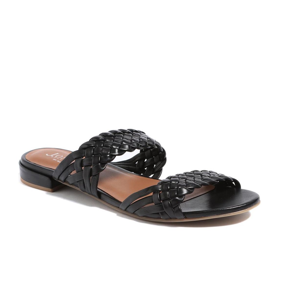 Women's Black Madena Woven Flat Sandals main product photo