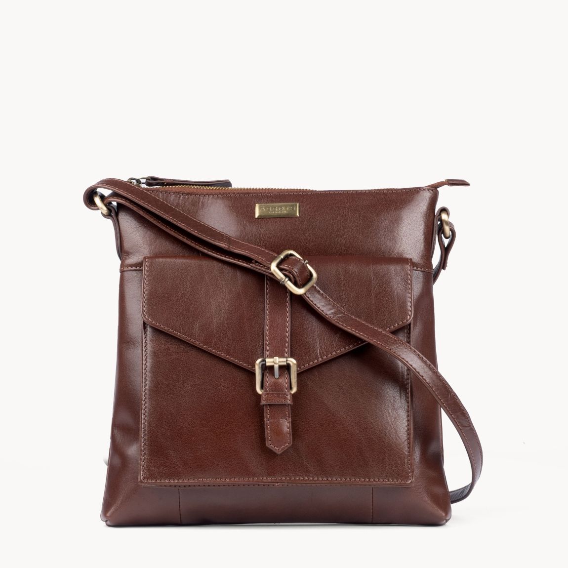 'HOXTON' Vintage Real Leather Crossbody Sling Bag main product photo