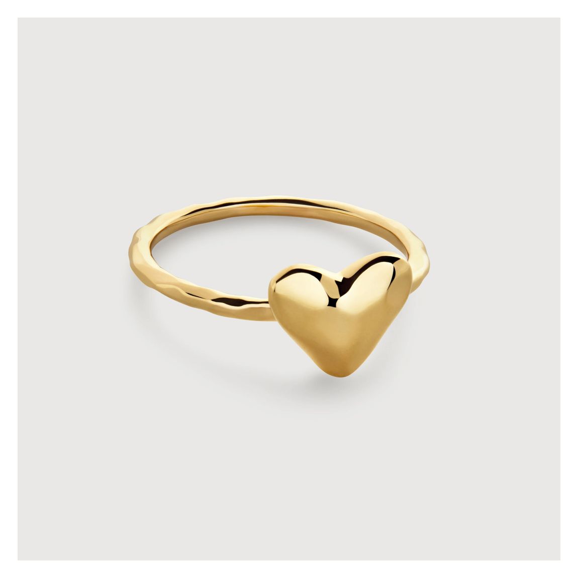 Gold Vermeil Heart Stacking Ring main product photo