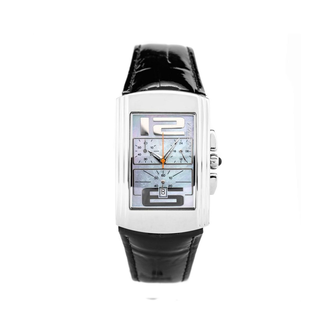 Chronotech Rectangular Chronograph Watch Unisex - Black Unisex Watches main product photo