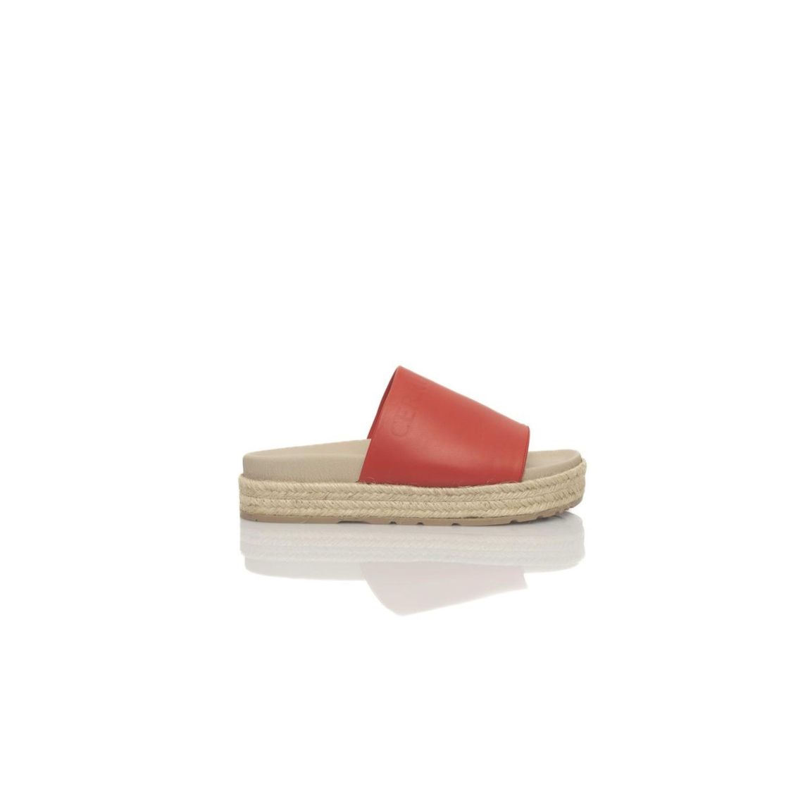 Platform Espadrille Sandals Slide Sandals Wo - Red main product photo