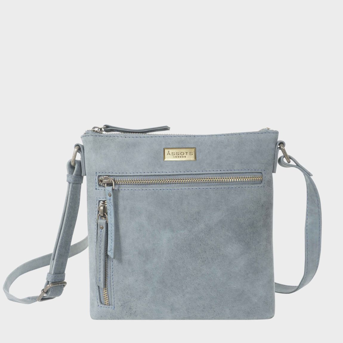 RUE' Distressed Real Leather Crossbody Bag main product photo