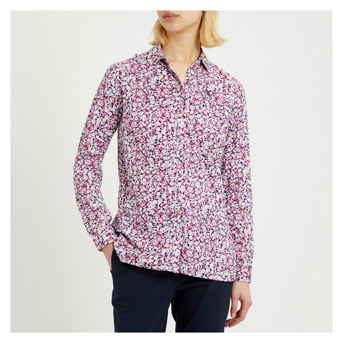 Multi Print Cotton Boyfriend Shirt main product photo
