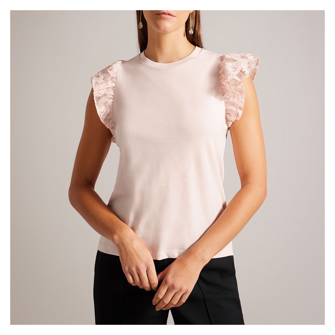 Pink Bobyann Cotton Frill Top main product photo