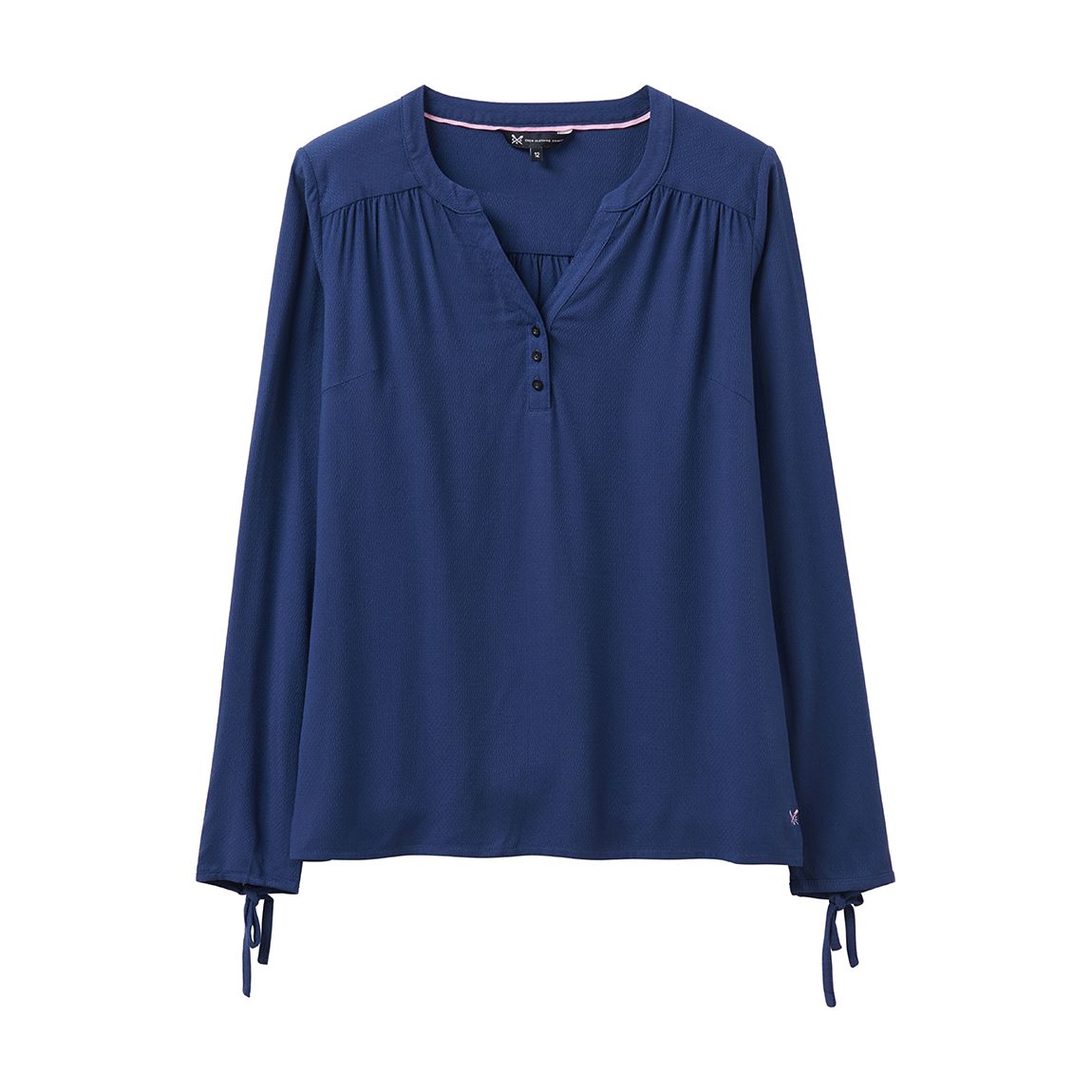 Navy Tie Cuff Blouse main product photo