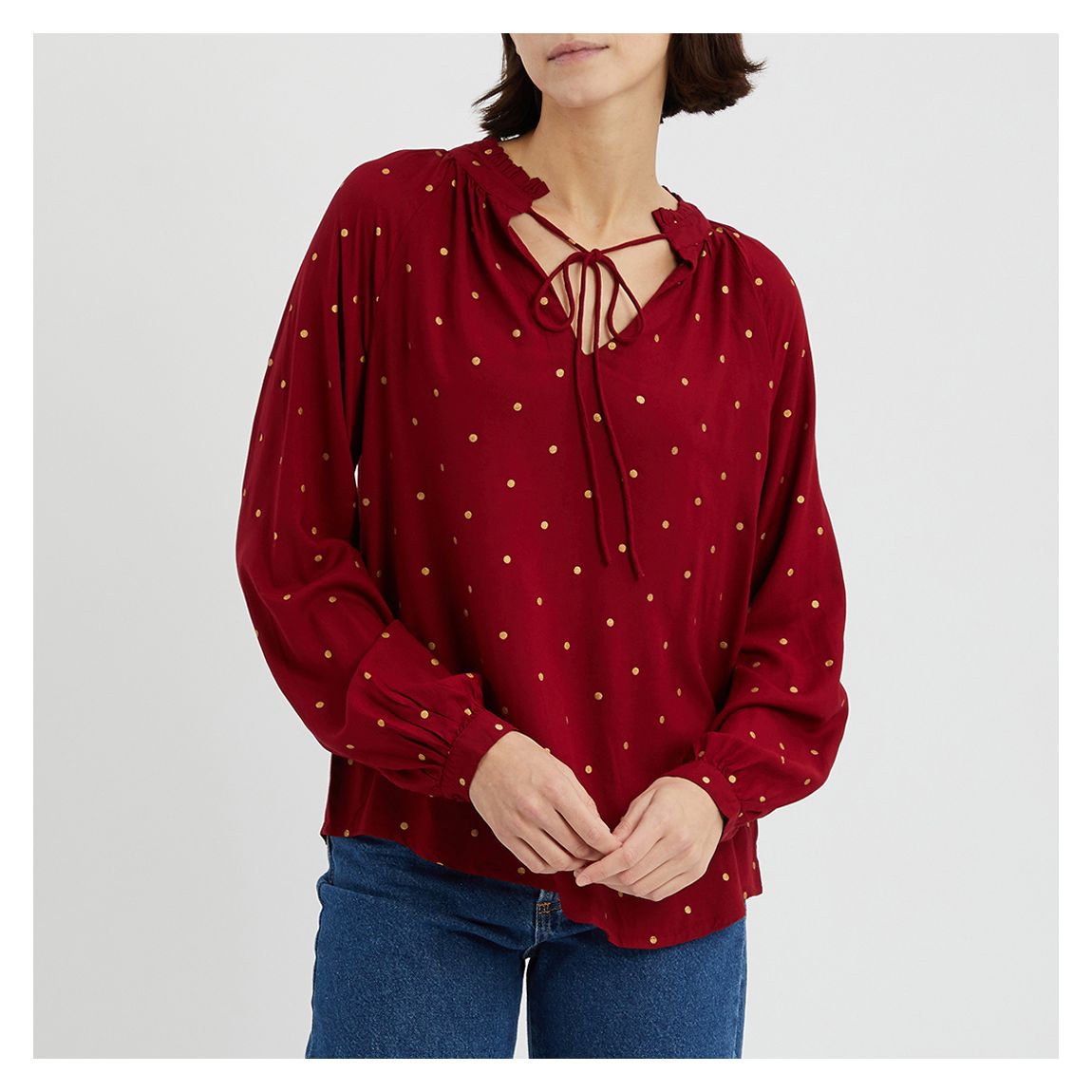 Red Polka Dot Cherry Blouse main product photo
