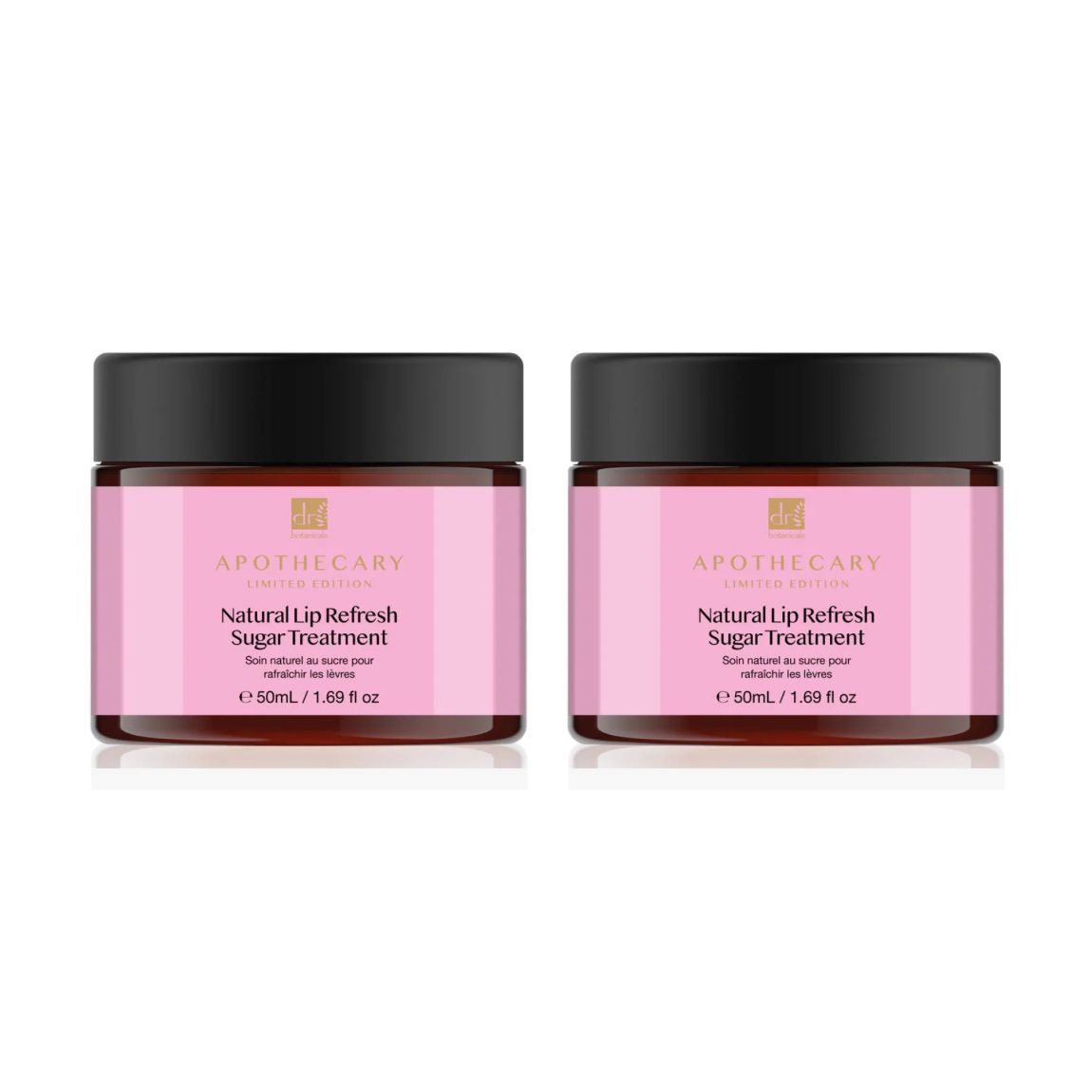 Dr Botanicals Natural Lip Refresh Sugar Treatment 50ml Twin Value Savings Pack main product photo
