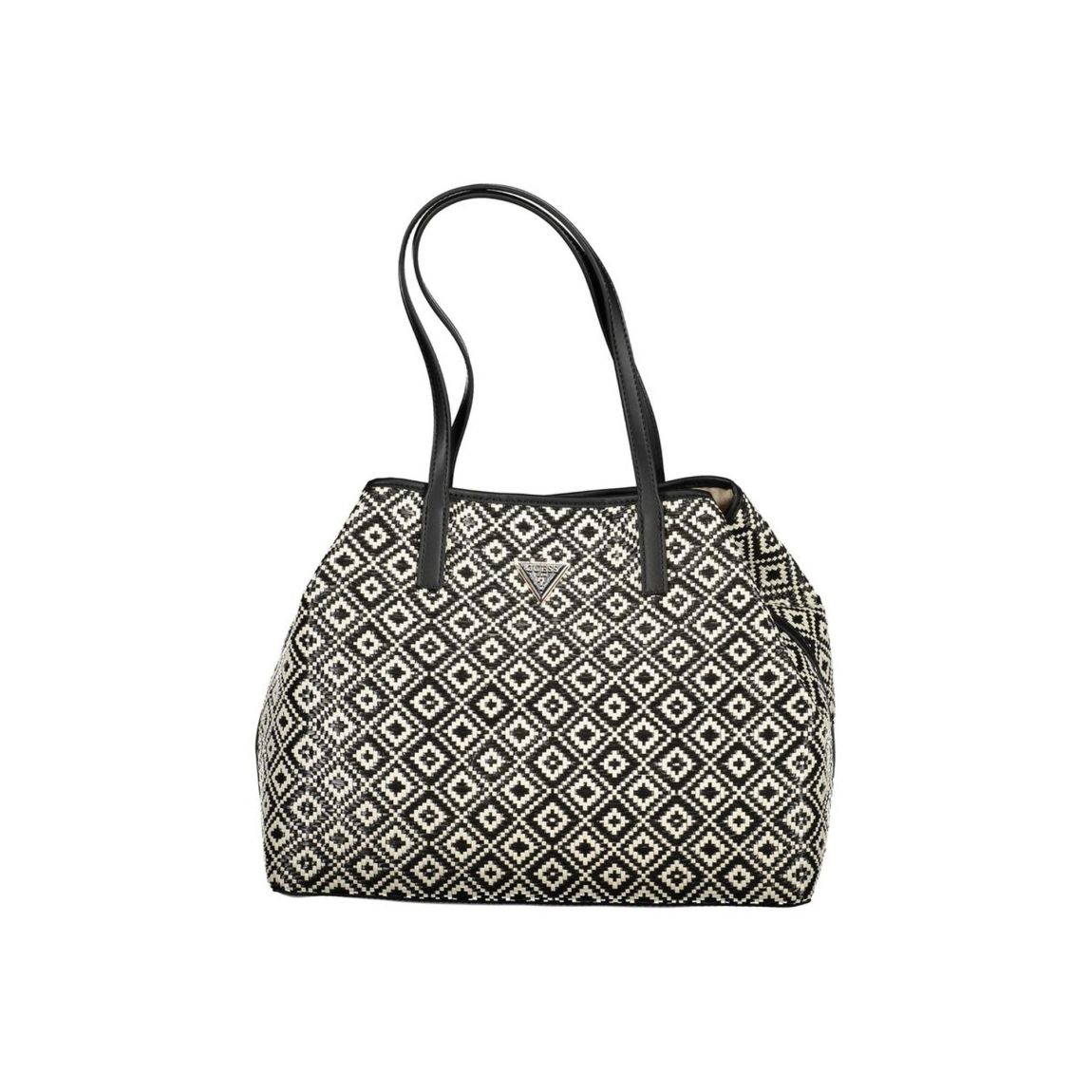 Geometric Pattern Tote Bag Wo - Black Handbags main product photo