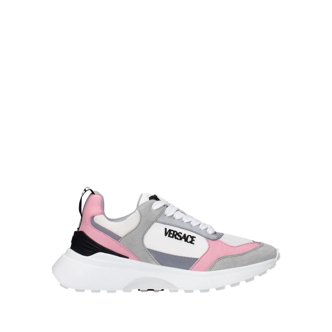 Fabric Sneakers with Logos and Medium Heels Wo - White main product photo