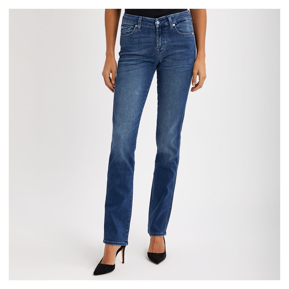 Mid Blue Kimmie Straight Slim Jeans main product photo