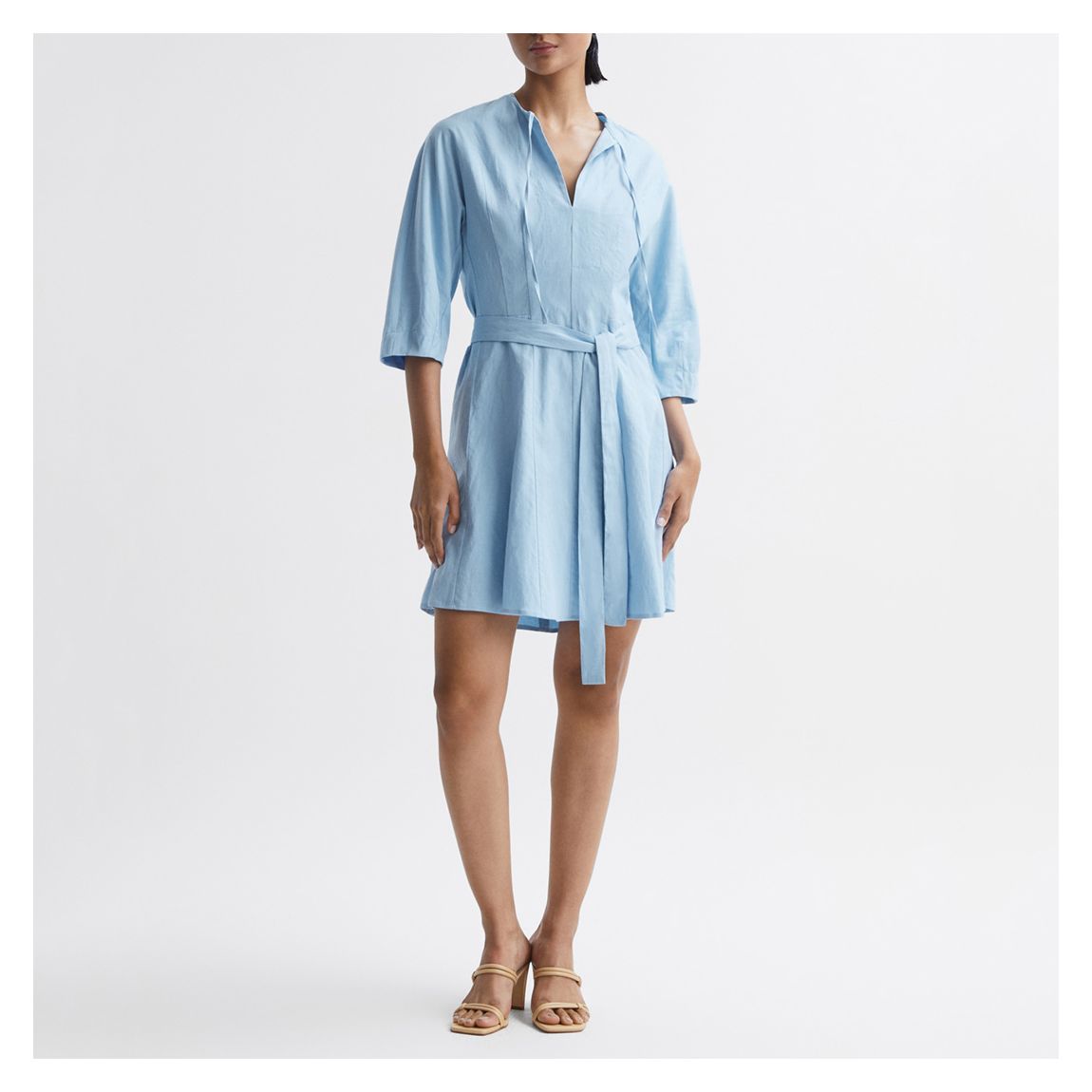 Blue Freida Tie Dress main product photo