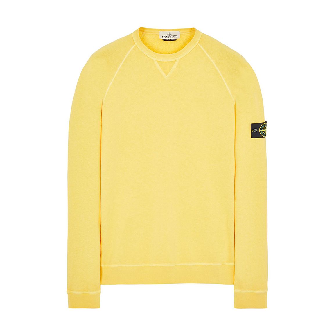 Yellow Malfile Garment Dyed Cotton Sweatshirt main product photo