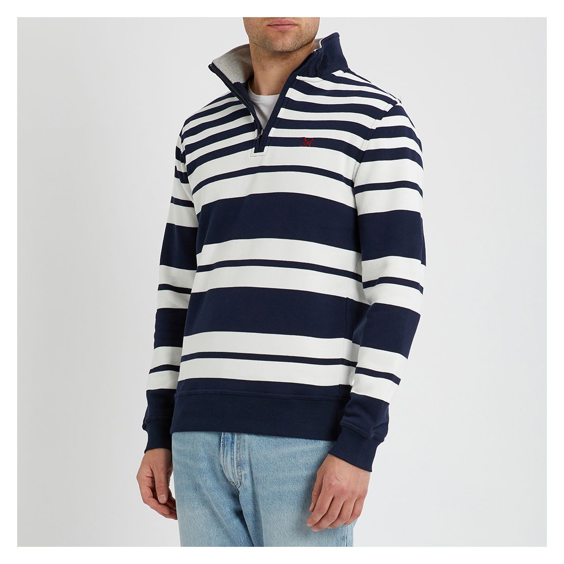 Navy Rugby Stripe Sweatshirt main product photo