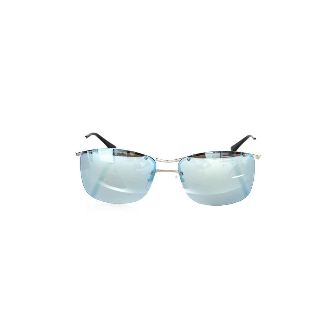 Model FR22137 Light Blue Mirrored Sunglasses - Silver main product photo