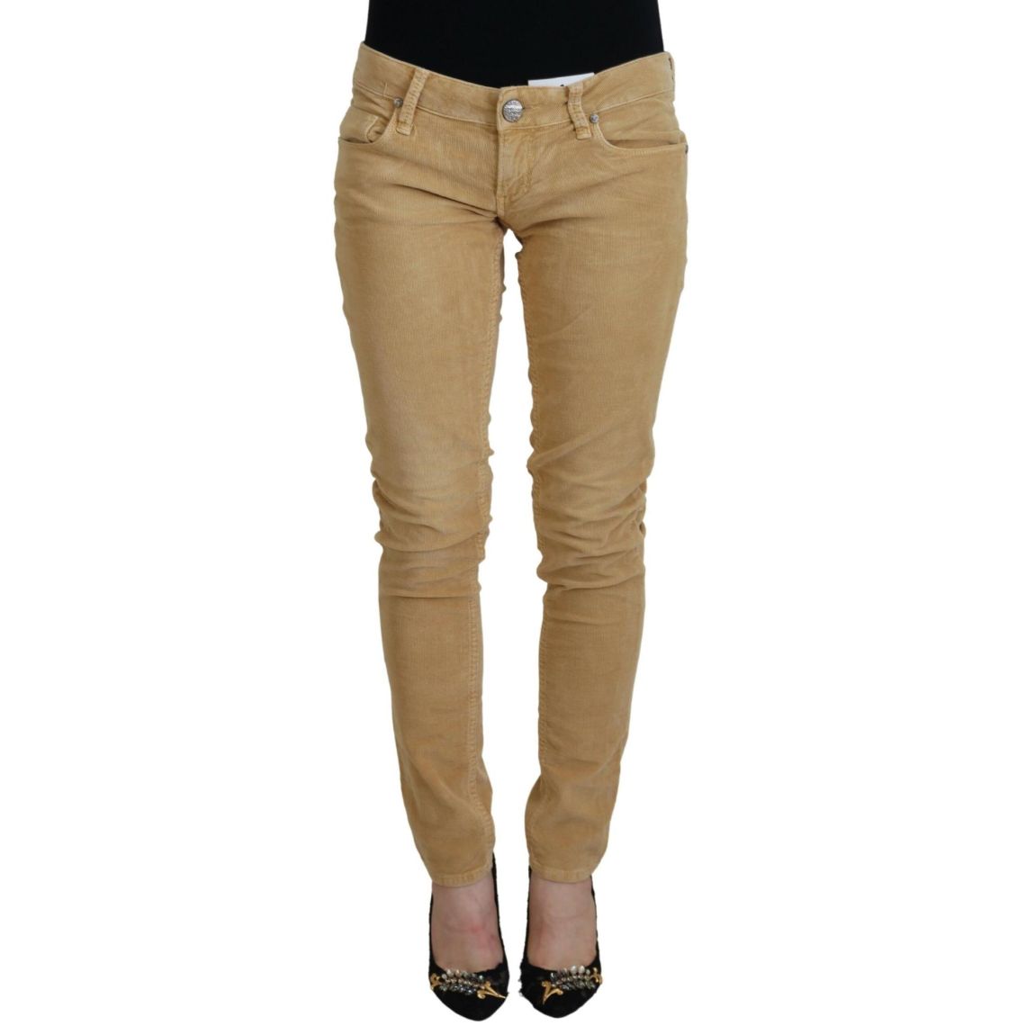Corduroy Skinny Jeans Wo - Brown Jeans main product photo
