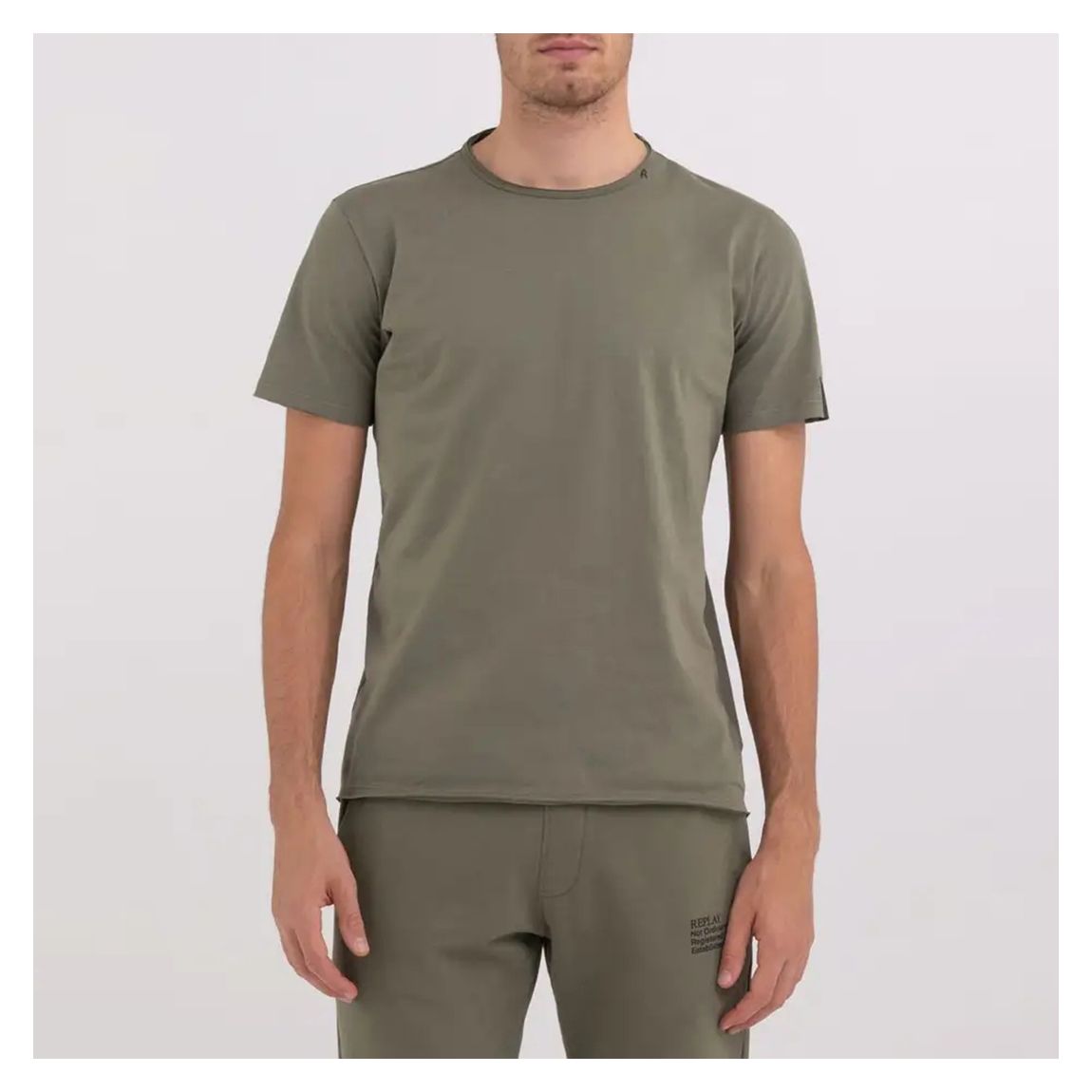 Green Raw Cut Cotton T-Shirt main product photo