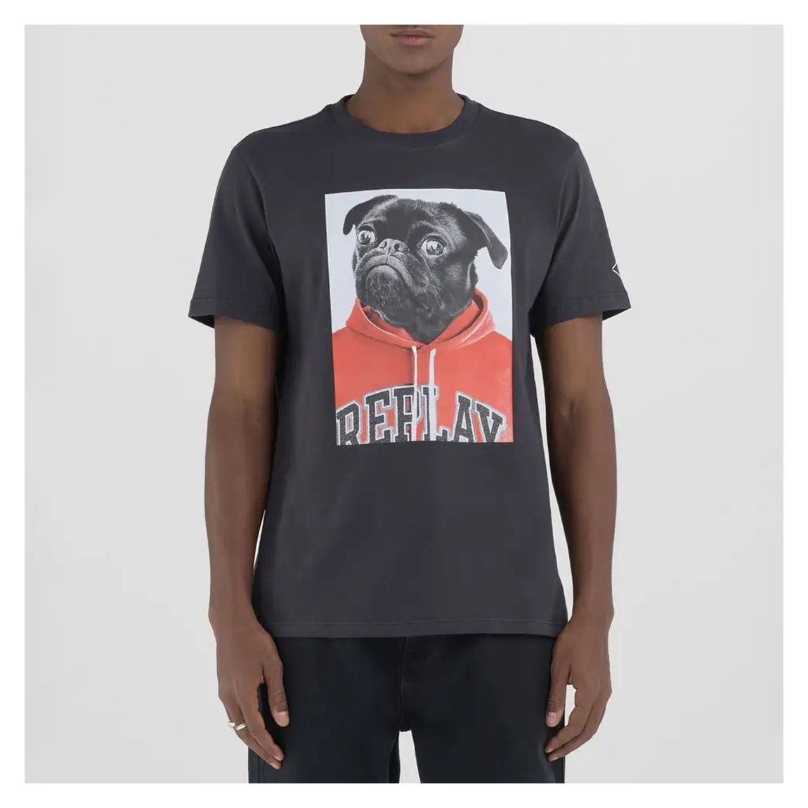 Black Pug Logo Cotton T-Shirt main product photo