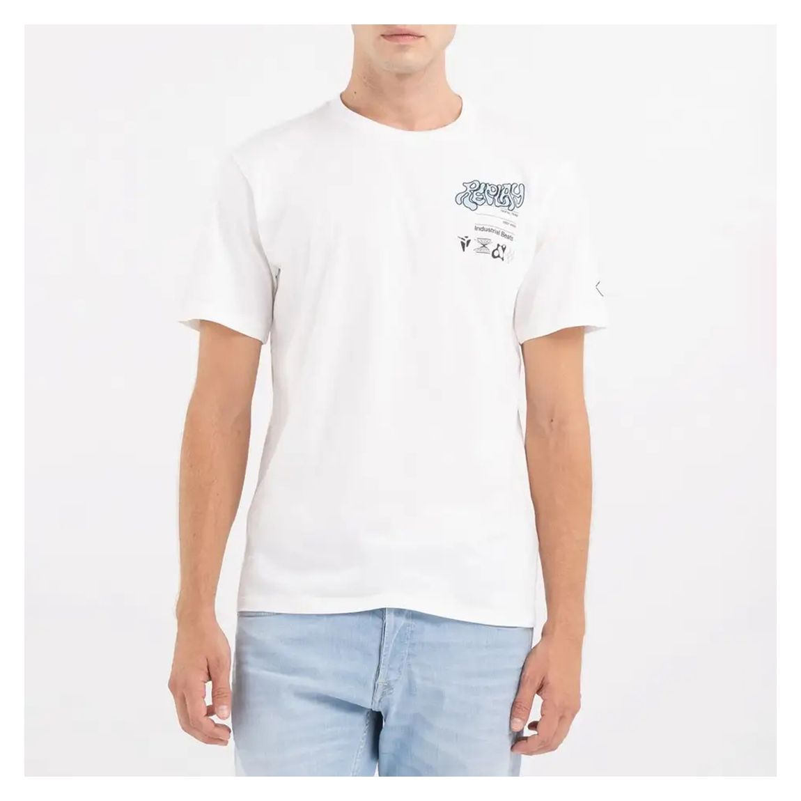 White Back Logo Design Cotton T-Shirt main product photo