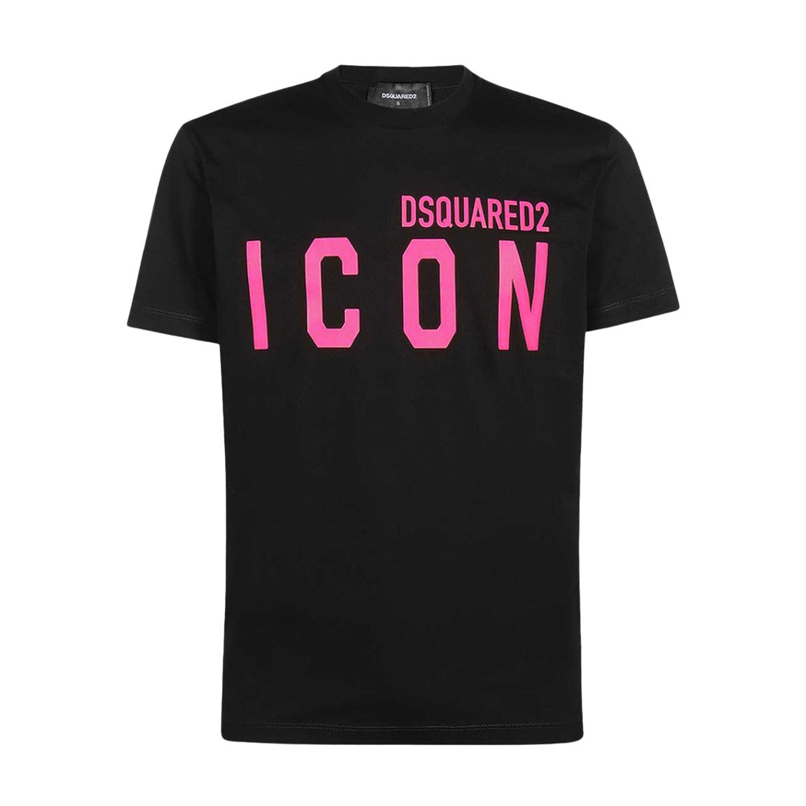 Black/Pink 'ICON' Cotton T-Shirt main product photo