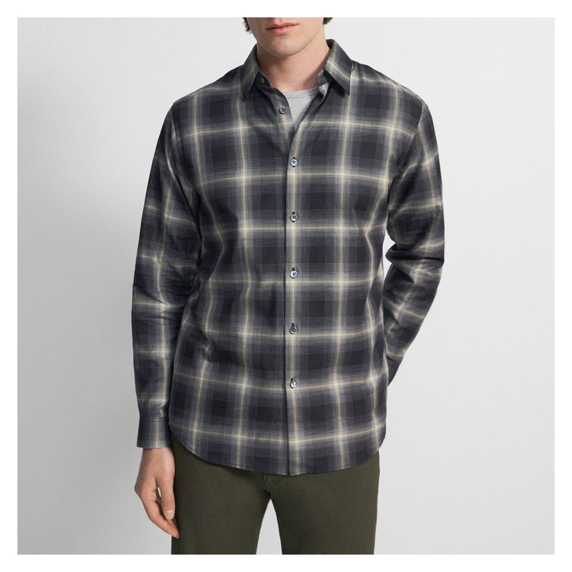 Black Irving Check Shirt main product photo