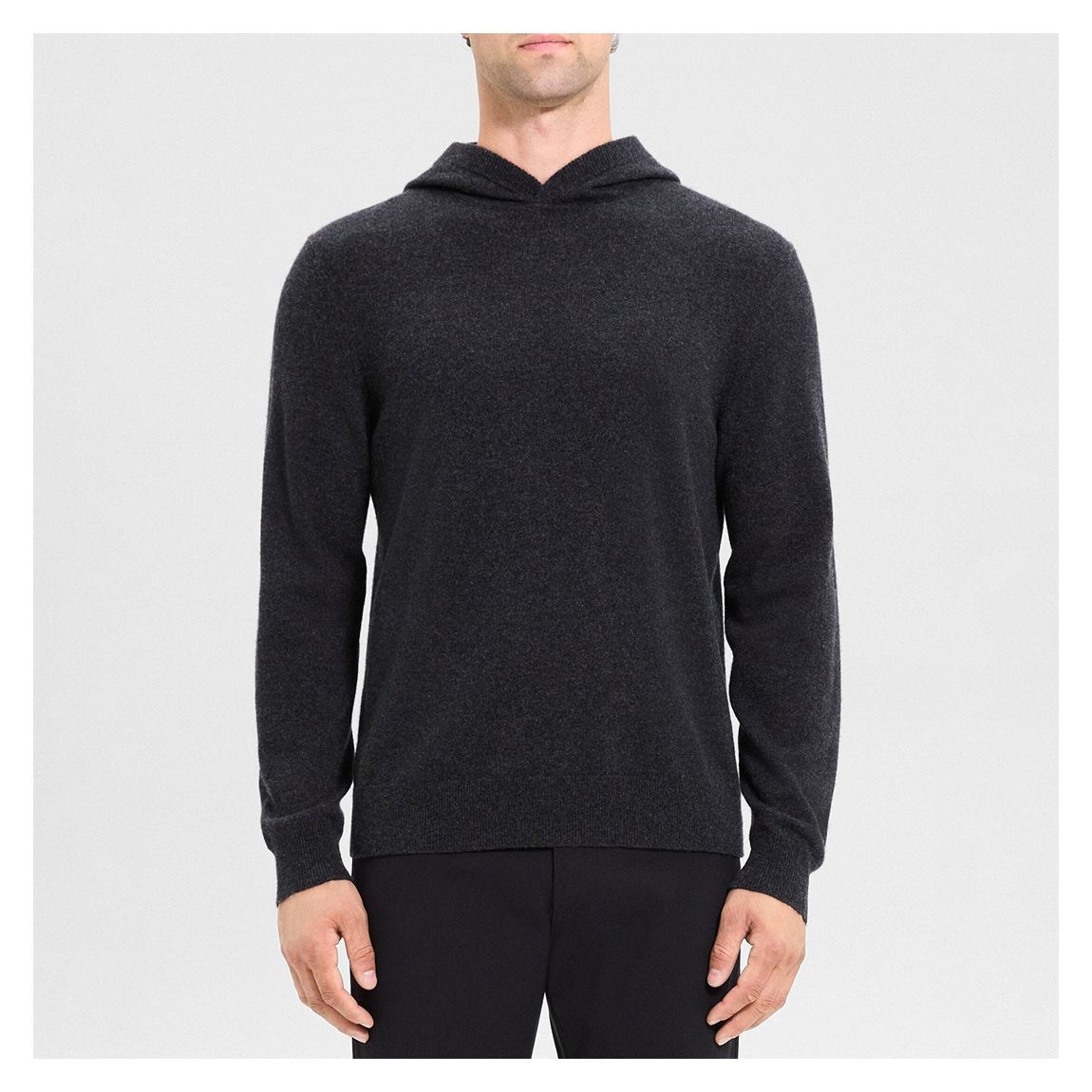 Charcoal Hilles Hooded Cashmere Jumper main product photo