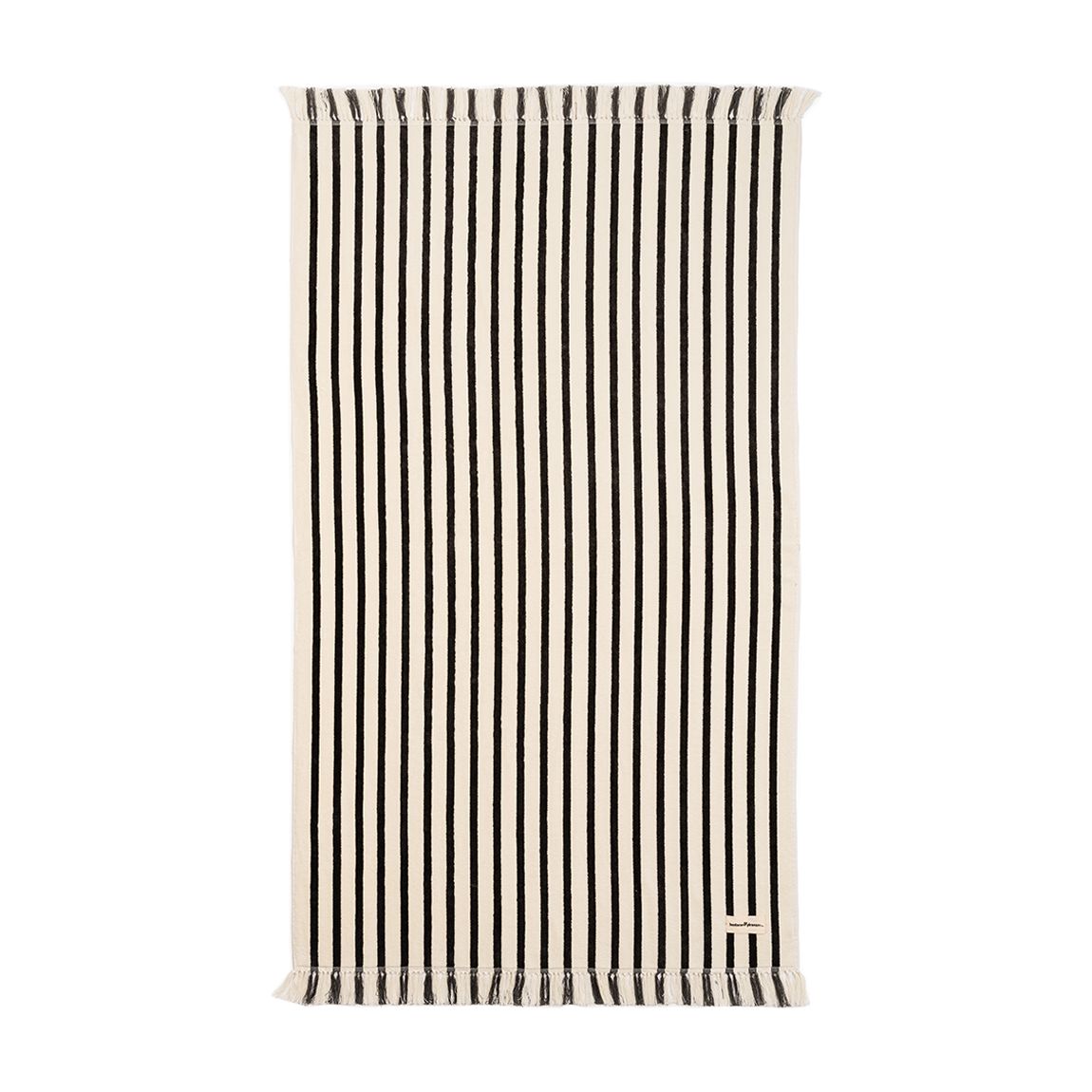 Monaco Stripe Beach Towel, Black main product photo