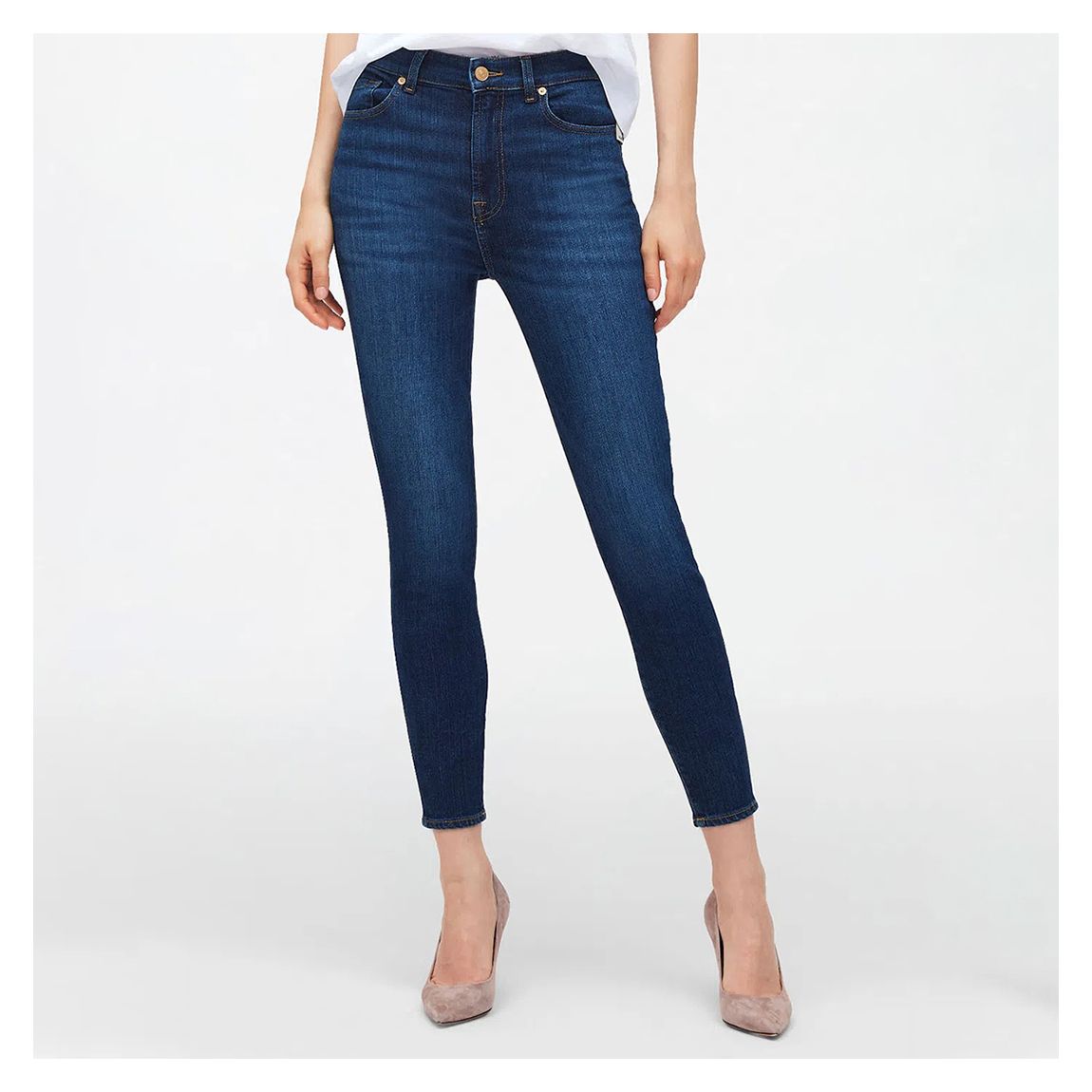 Dark Blue Aubrey Stretch Slim Jeans main product photo